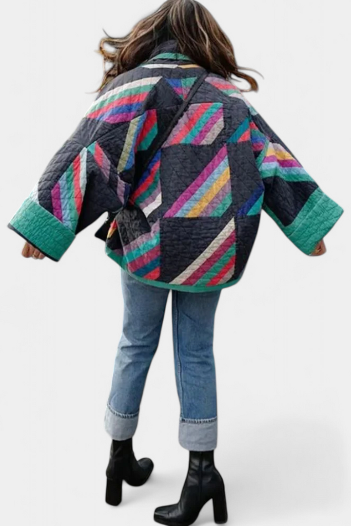 Odalie | Quilted Patchwork Kimono Coat