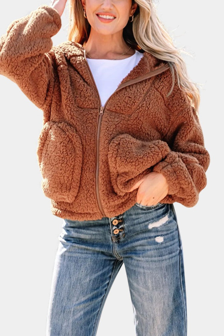 Talia | Cosy Hooded Zip Jacket