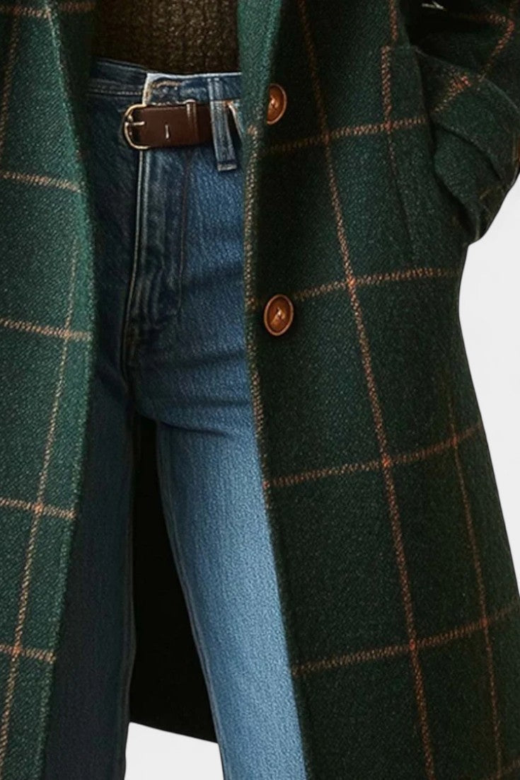 Rebecca | Classic Tailored Check Coat