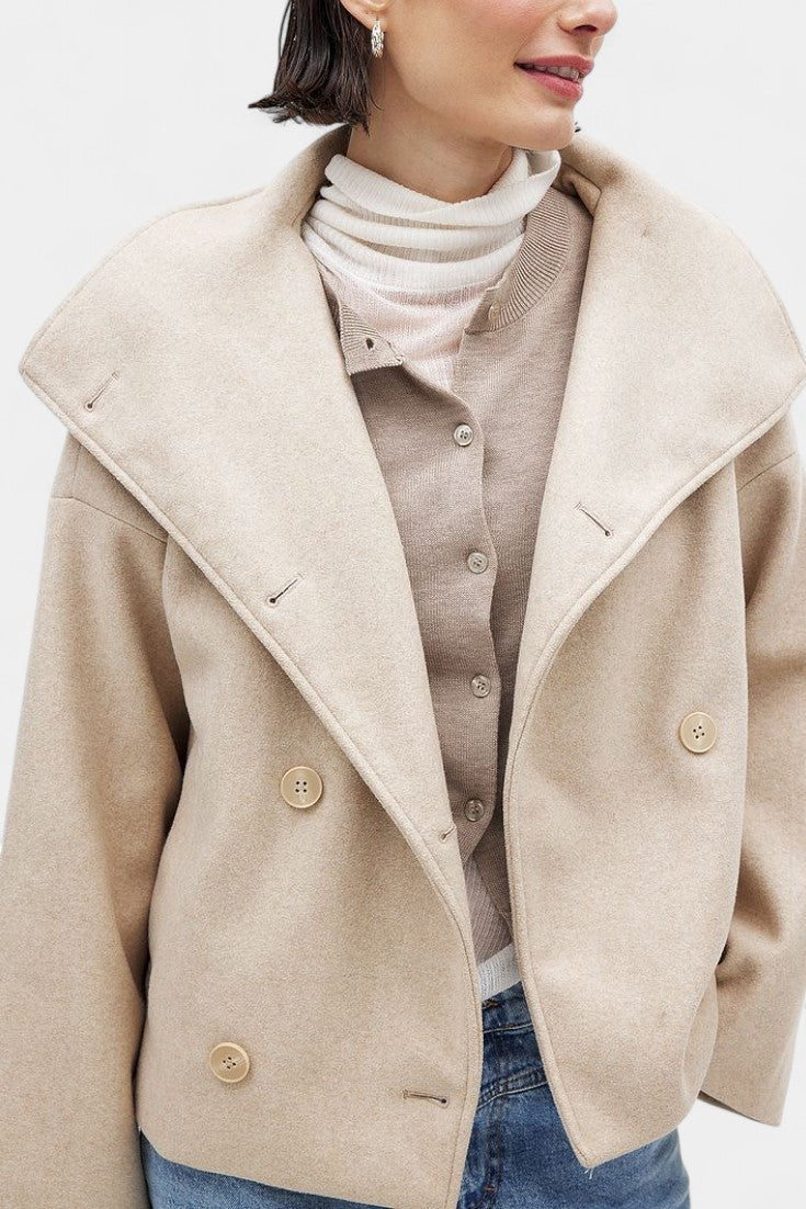Adelaide | Cropped Double-Breasted Coat