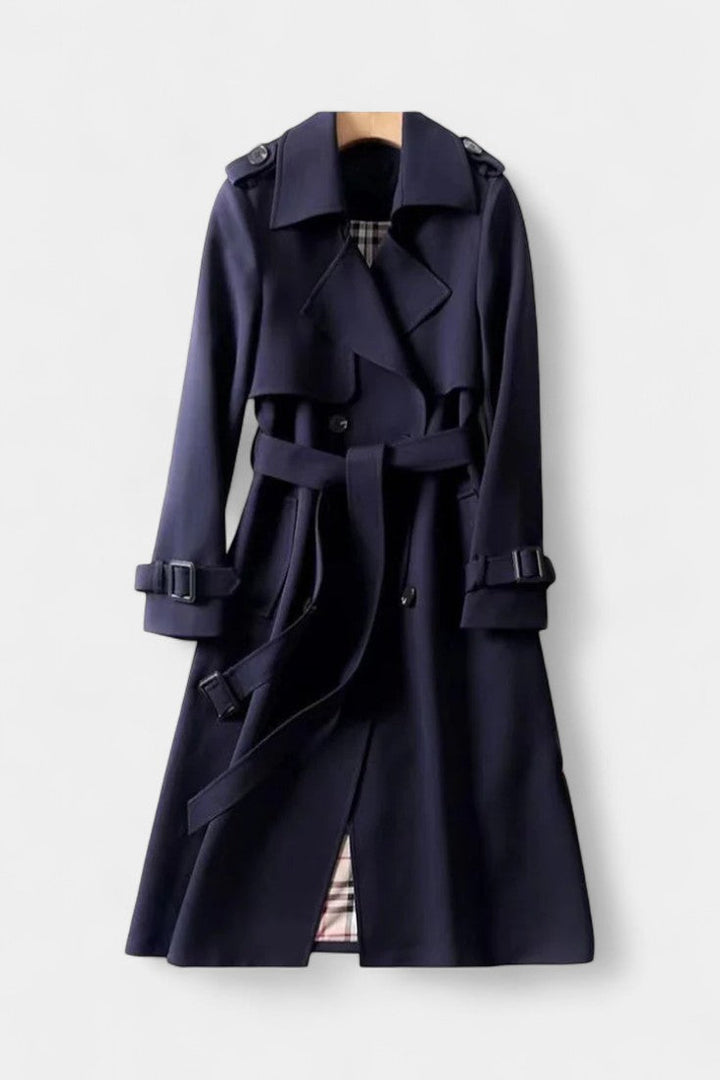 Guinevere | Double-Breasted Belted Trench Coat