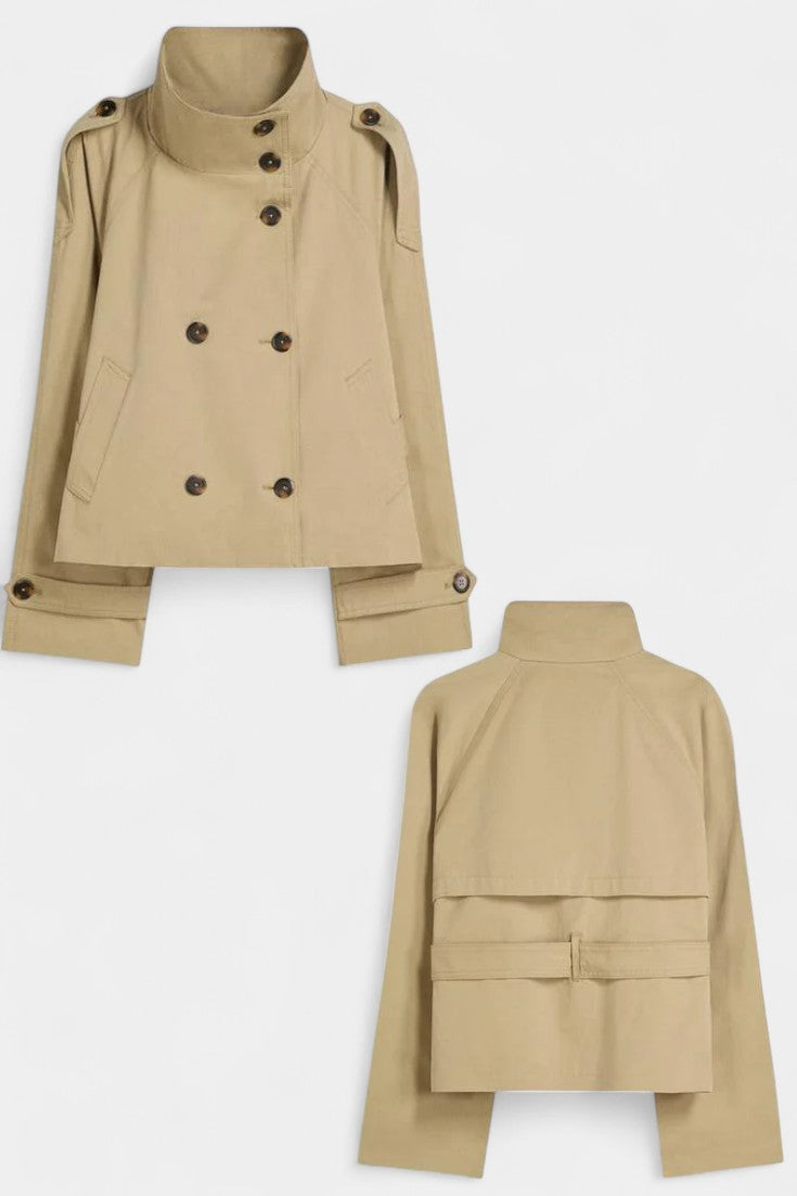 Vivien | High-Collar Belted Trench Coat