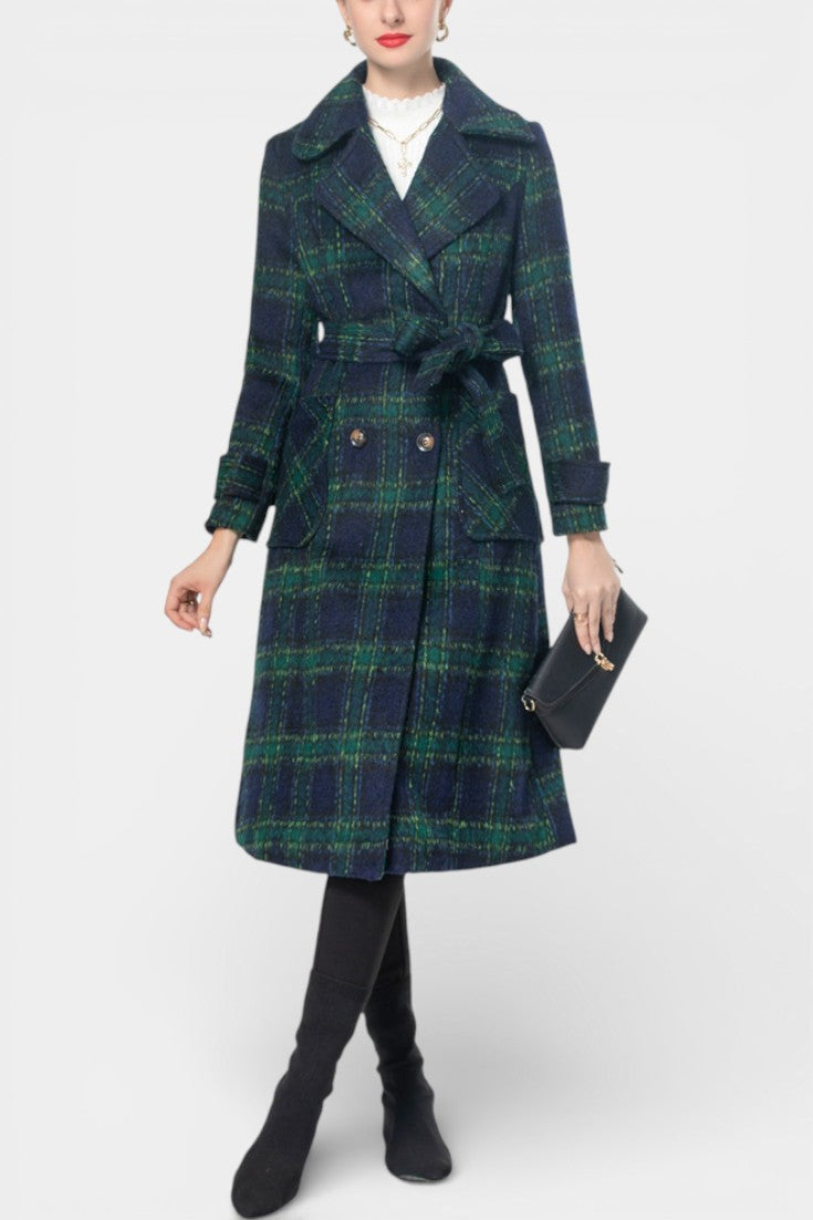 Sabella | Checked Longline Coat