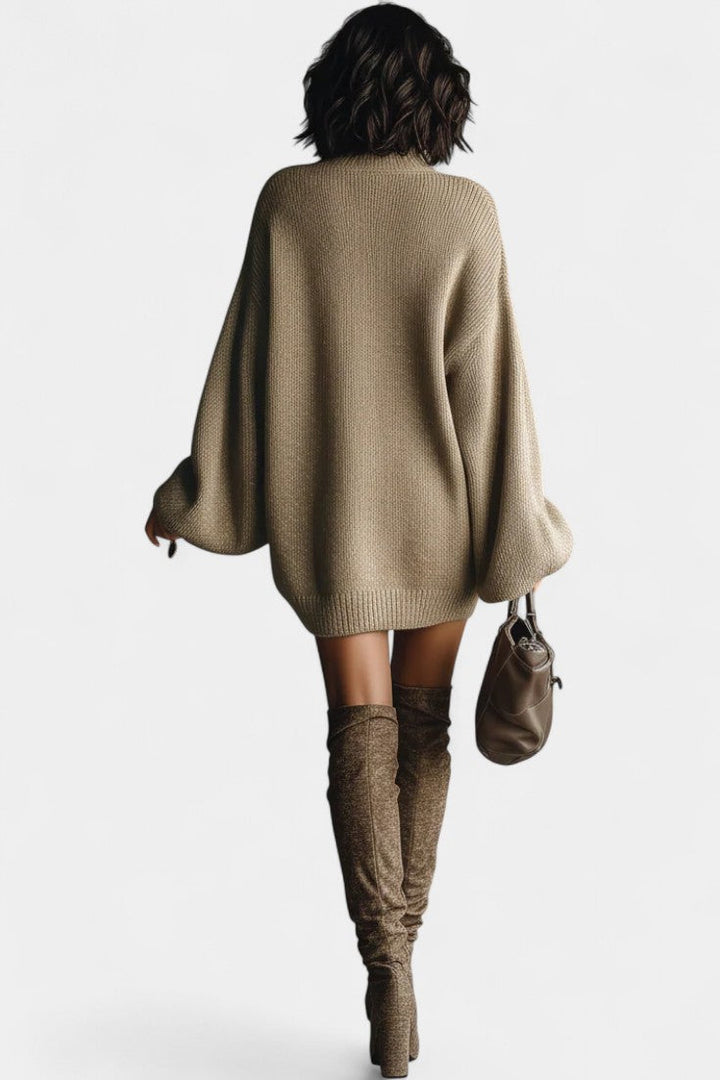 Rosa | Relaxed Roll-Neck Jumper Dress