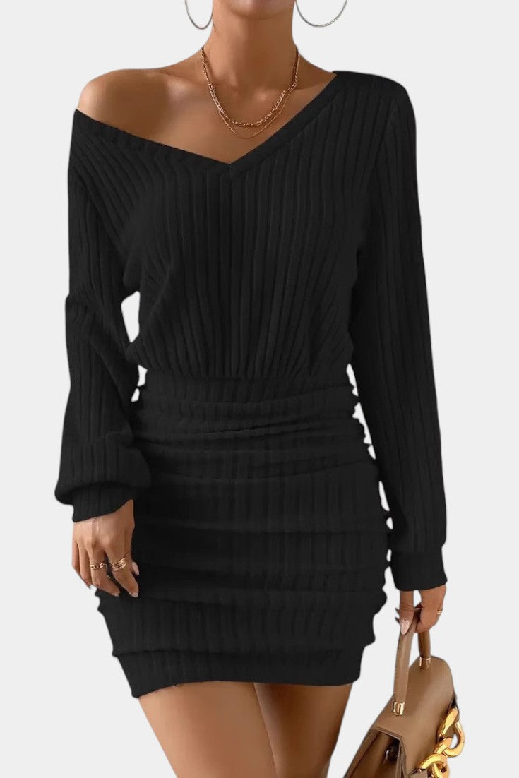 Elaine | Sculpted Ribbed Bodycon Dress