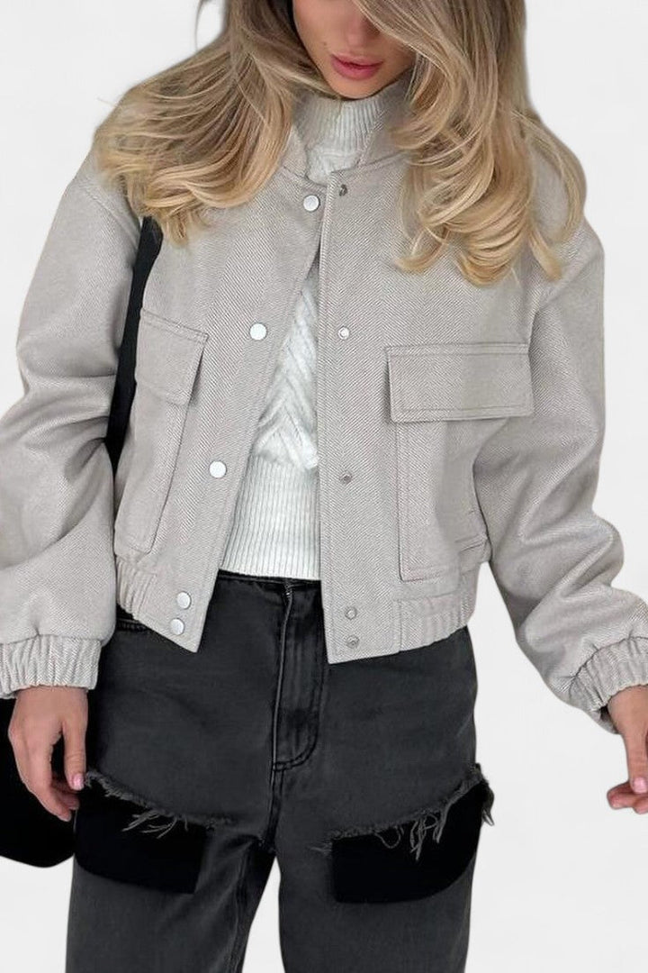 Yvette | Cropped Bomber Jacket