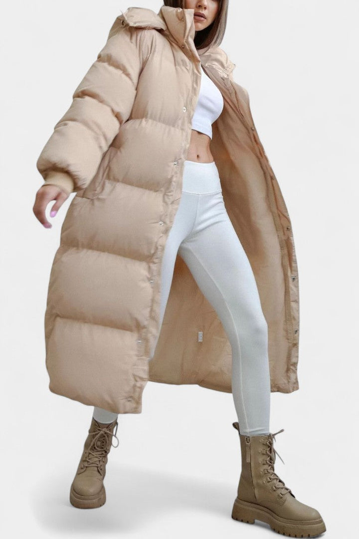Olivia | Longline Hooded Puffer Coat
