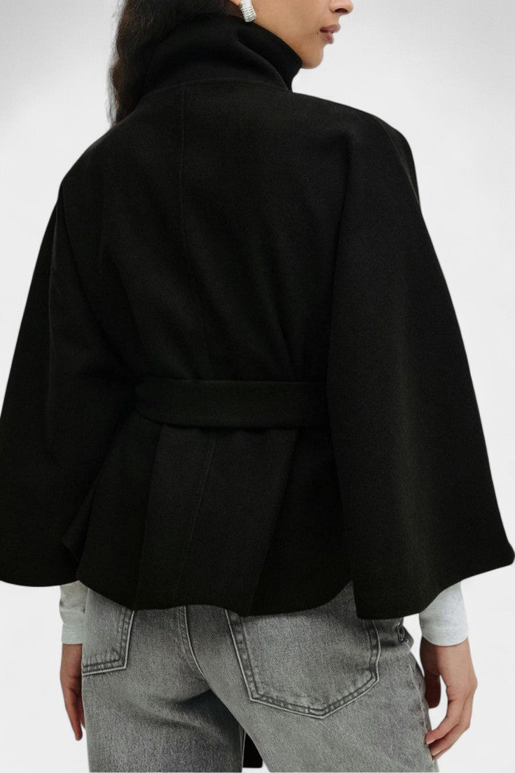 Delilah | High-Collar Belted Cape
