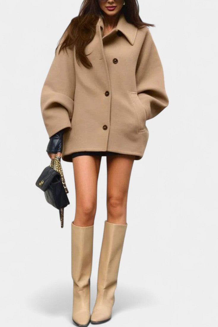 Verena | Draped Batwing Coat