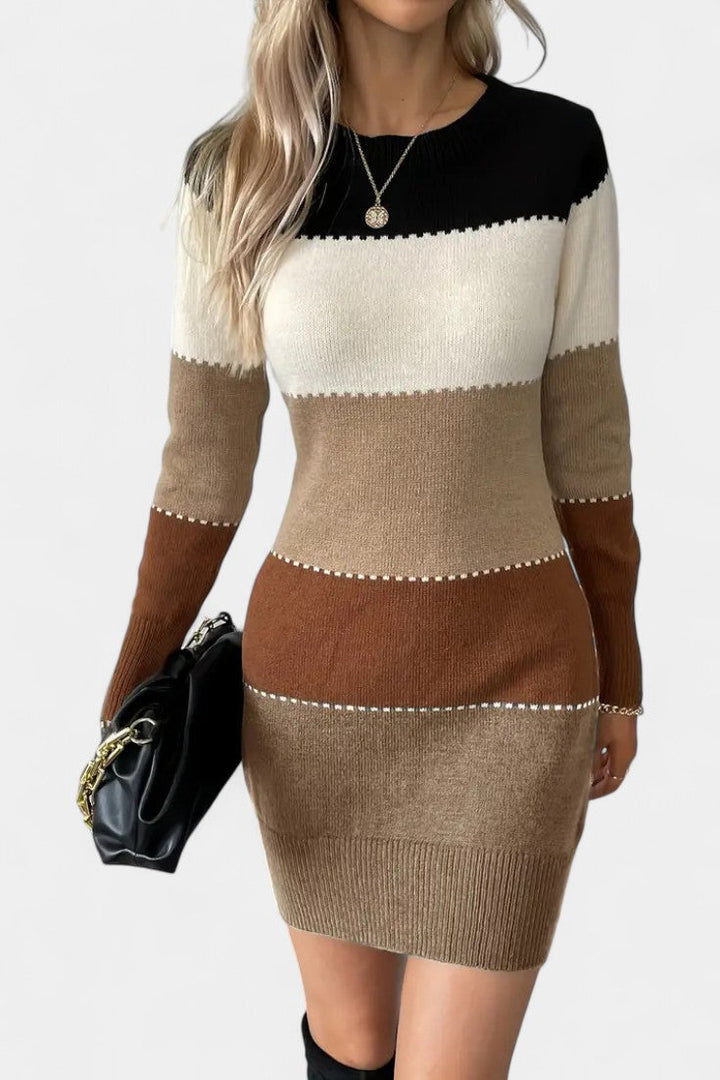 Mabel | Colour-Block Knit Dress