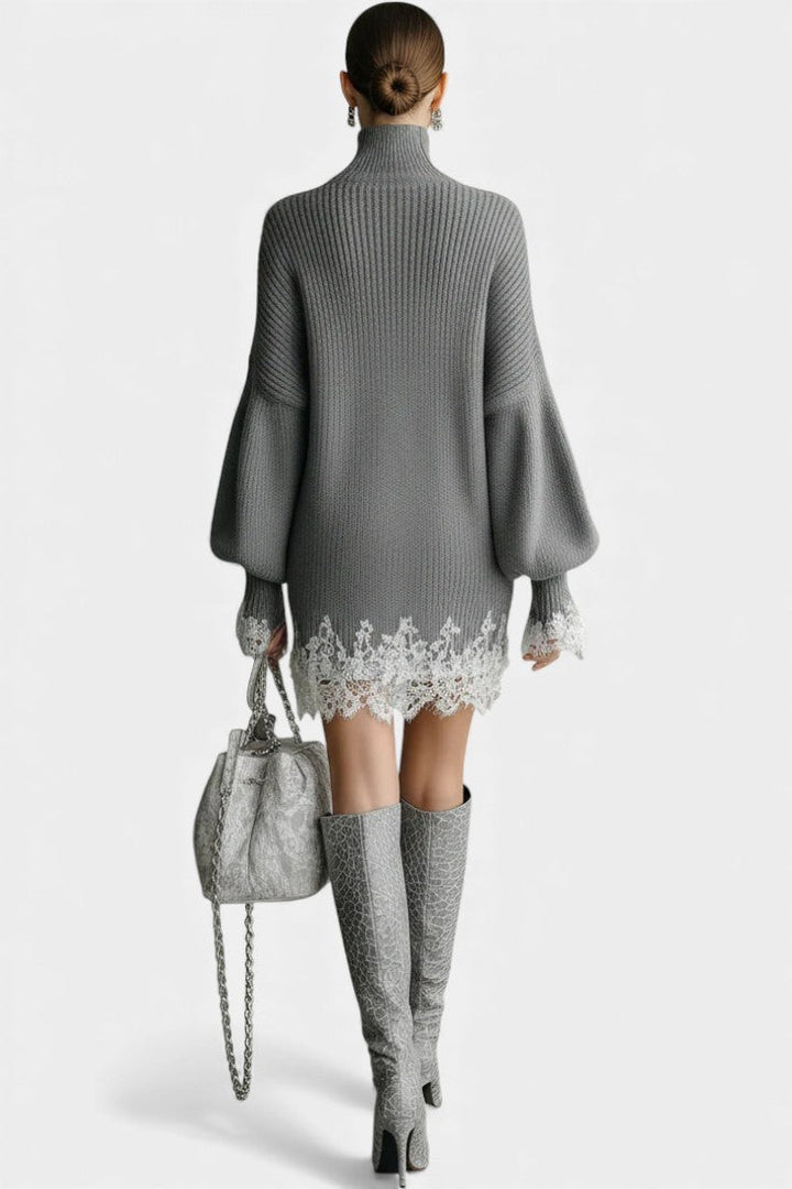 Livia | Turtleneck Knit Mini Dress