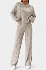 Callista | Ribbed Hooded Two-Piece Set