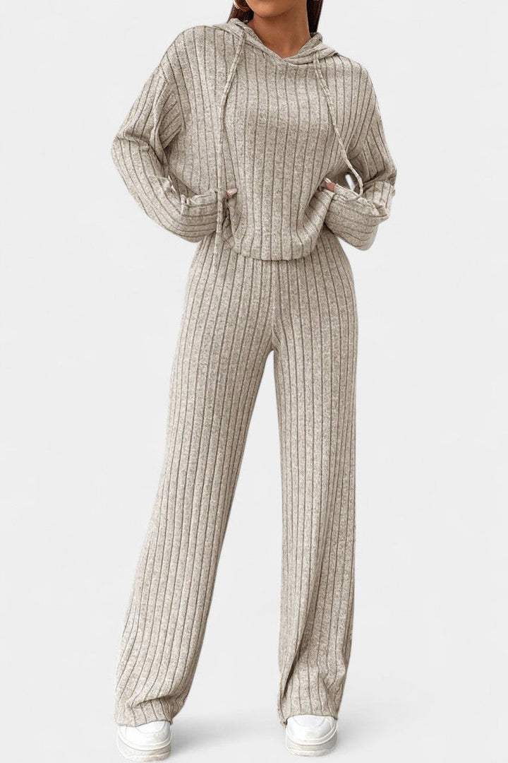 Callista | Ribbed Hooded Two-Piece Set