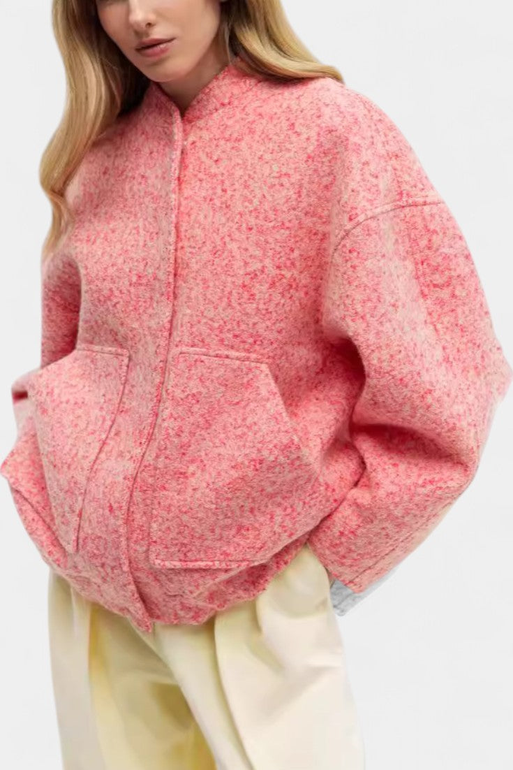 Rosina | Cosy Textured Bomber Jacket
