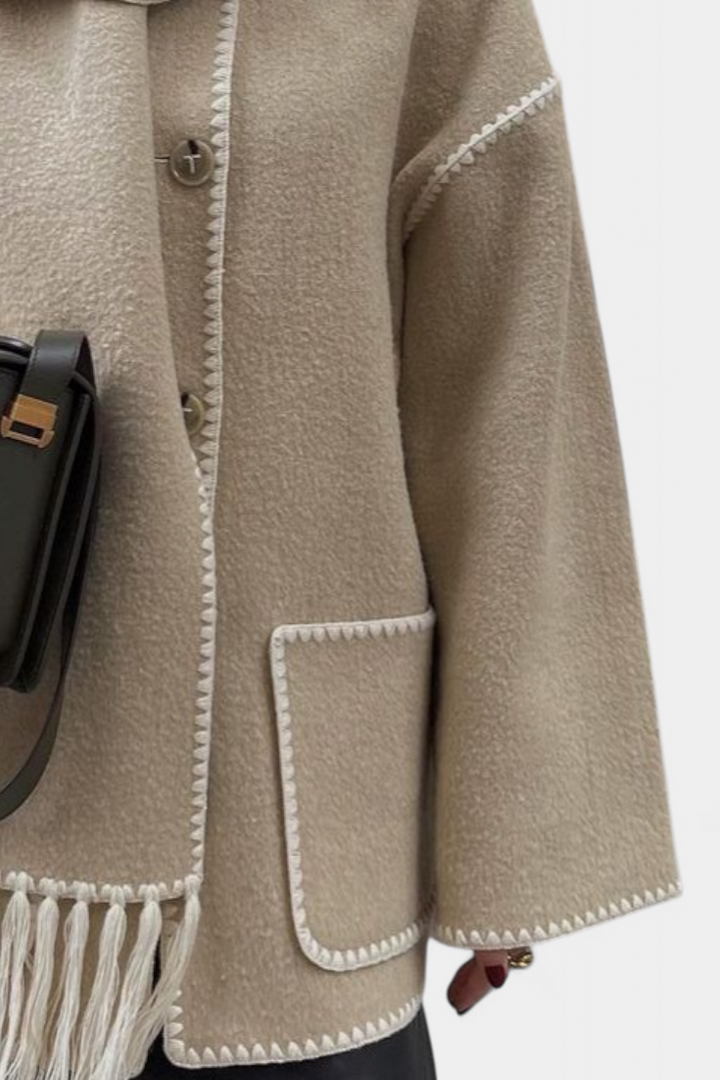 Aurelie | Scarf-Collar Wrap Coat