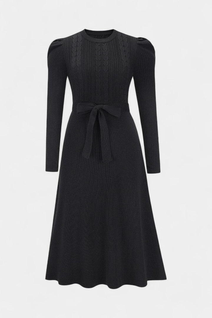 Emmeline | Belted A-Line Midi Dress