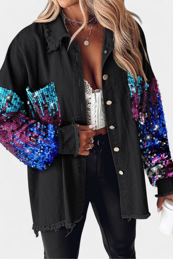 Esther | Oversized Frayed-Hem Statement Jacket