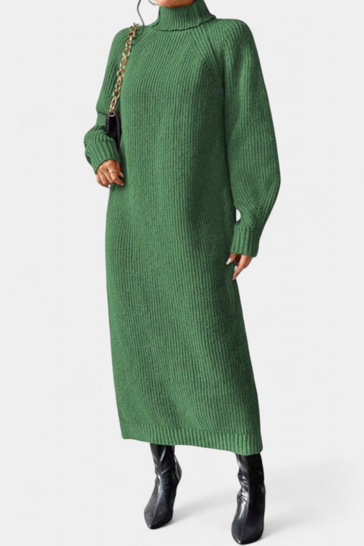 Cordis | Turtleneck Knit Midi Dress