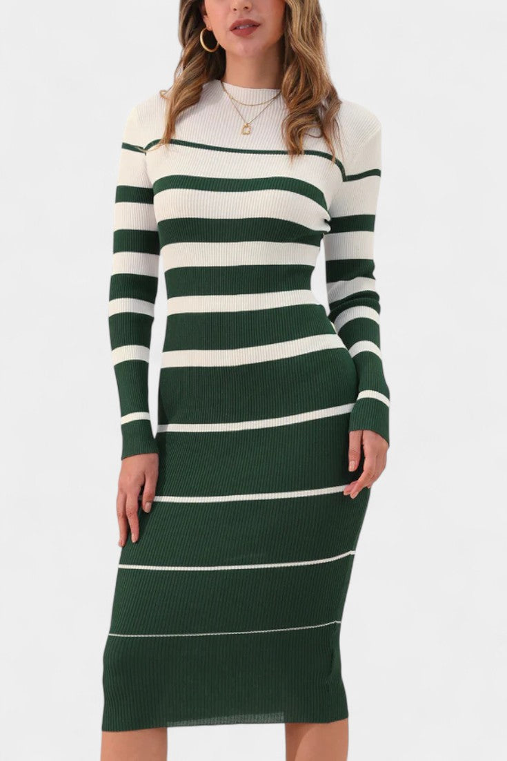Esme | Striped Bodycon Midi Dress