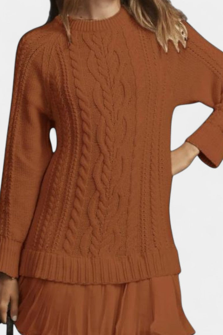 Georgiana | Cable-Knit Jumper Dress
