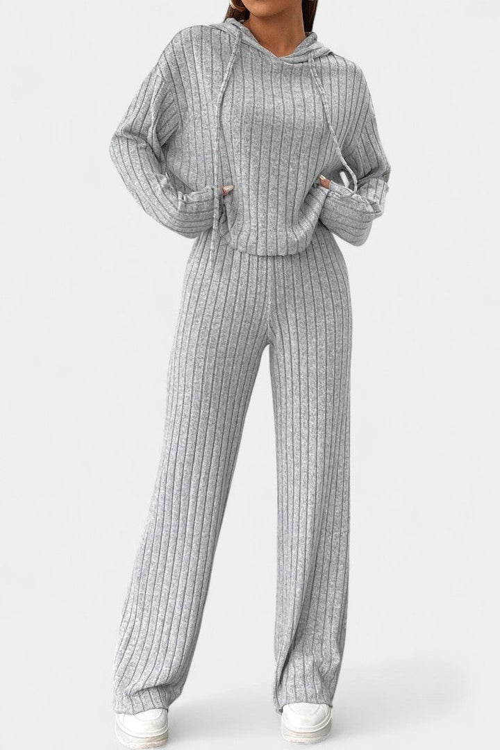 Callista | Ribbed Hooded Two-Piece Set
