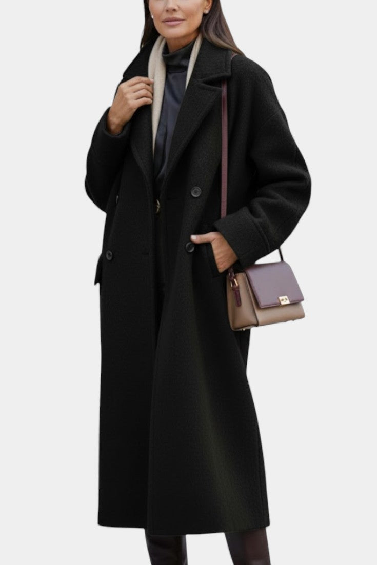 Cornelia | Oversized Double-Breasted Long Coat