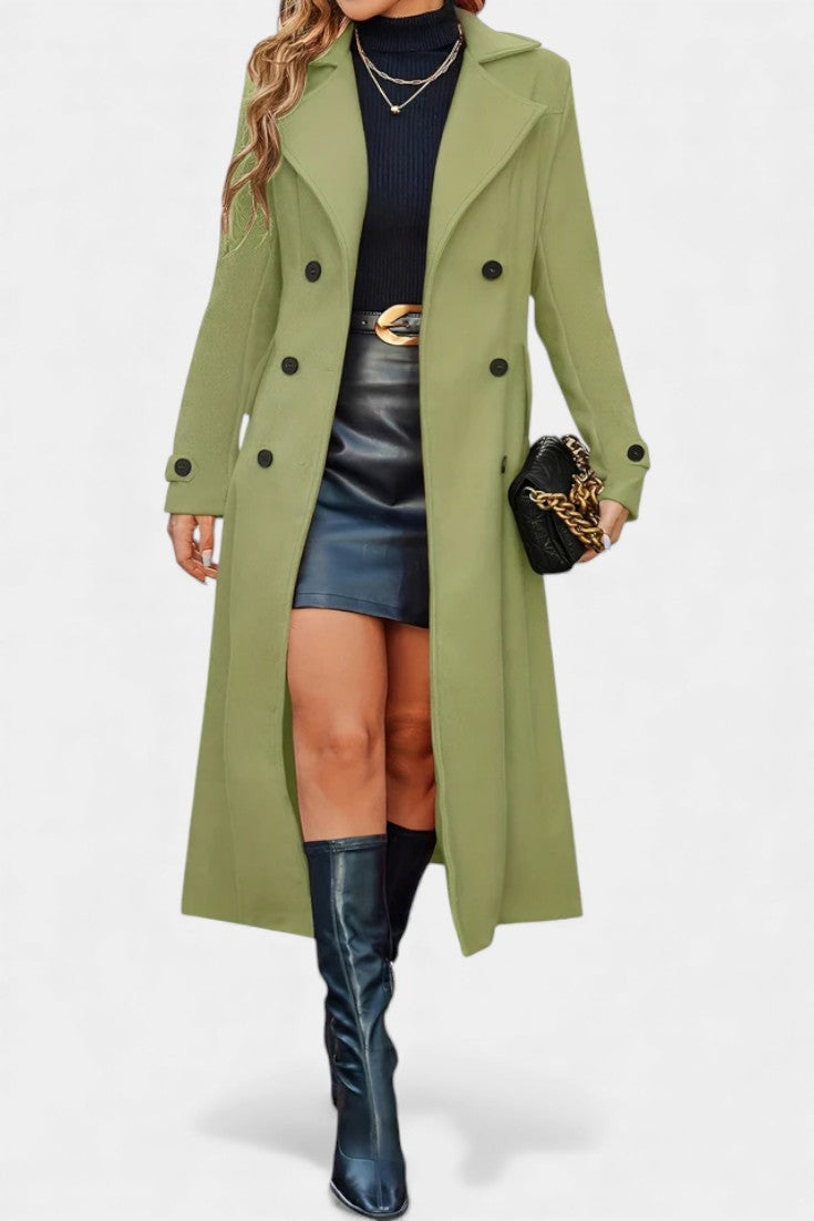 Philippa | Tailored Double-Breasted Long Coat