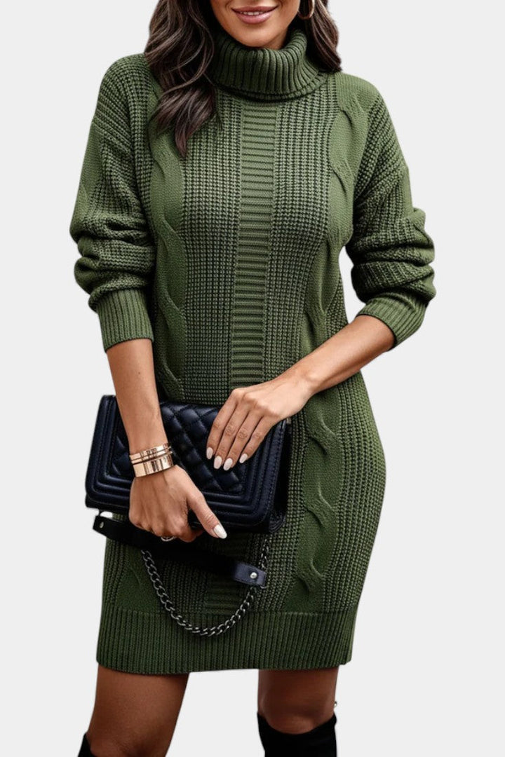 Grace | Roll Neck Knitted Dress