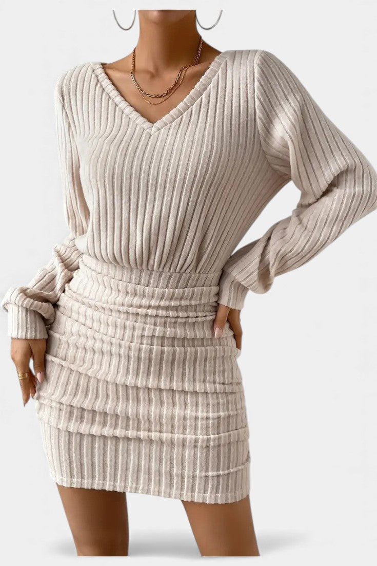 Elaine | Sculpted Ribbed Bodycon Dress