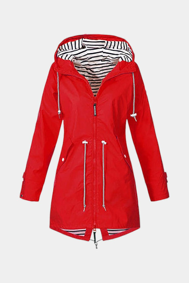 Faye | Adjustable Hooded Rain Jacket