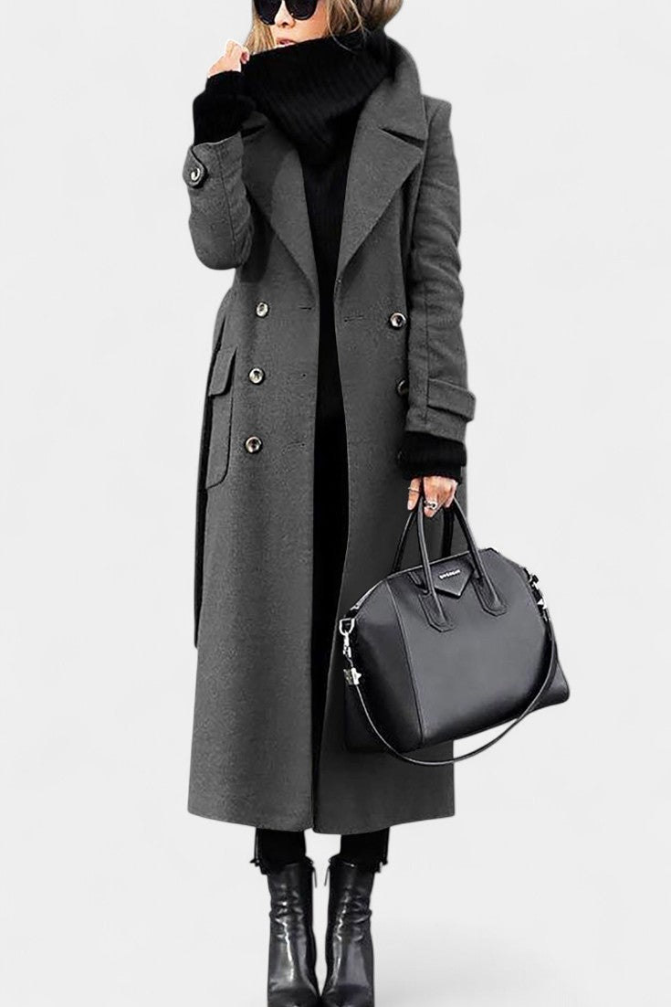 Antoinette | Tailored Double-Breasted Long Coat