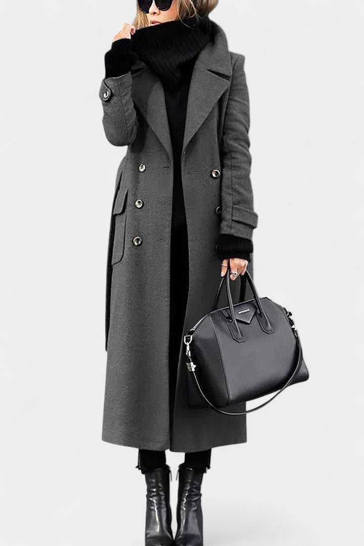 Antoinette | Tailored Double-Breasted Long Coat