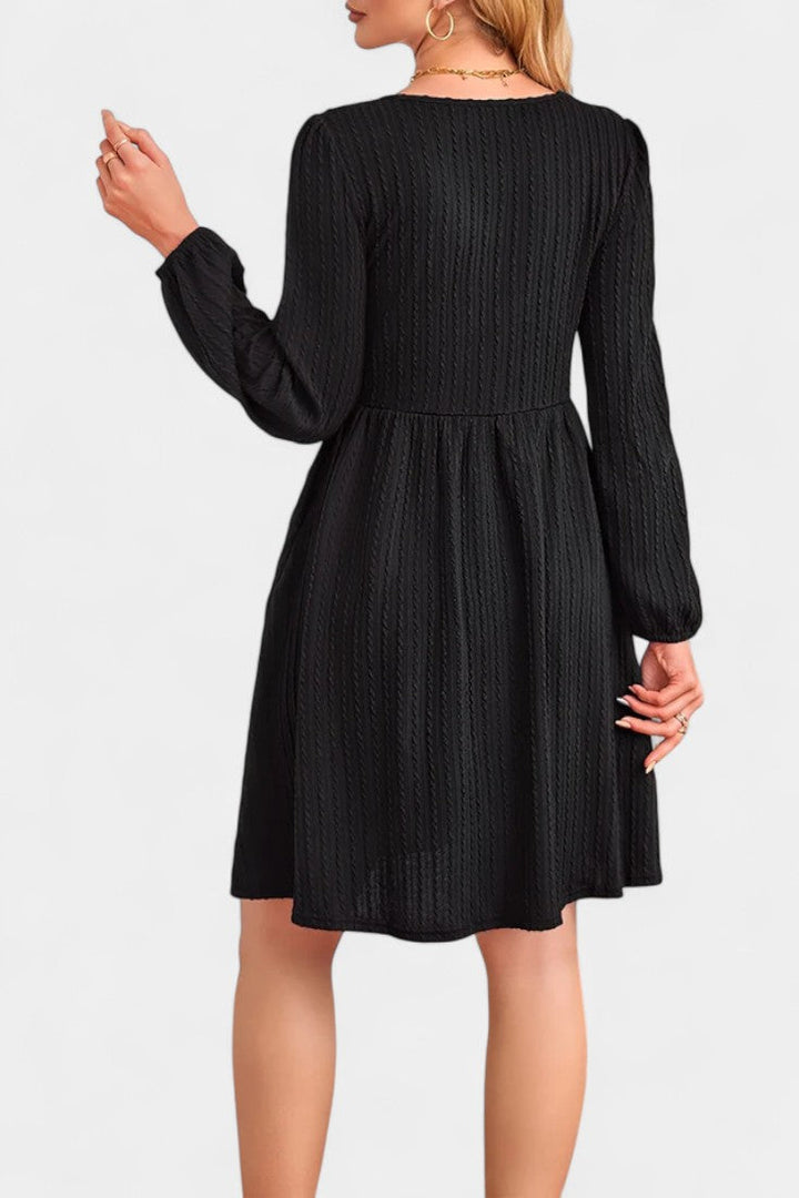 Tilda | Textured Fit-and-Flare Dress