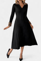 Cecile | Elegant Textured Midi Dress