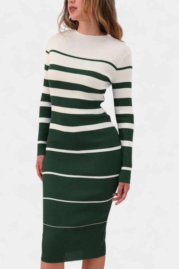 Esme | Striped Bodycon Midi Dress