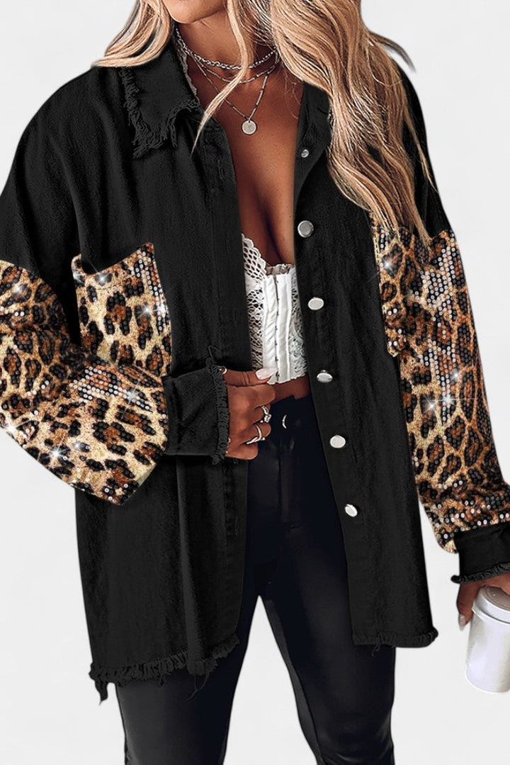 Esther | Oversized Frayed-Hem Statement Jacket