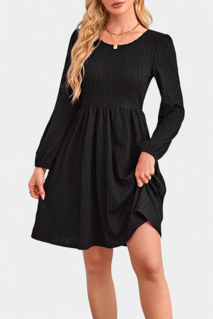 Emily | Textured A-Line Dress
