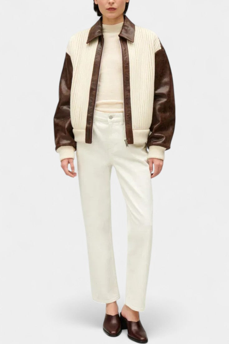 Brigitte | Panelled Bomber Jacket