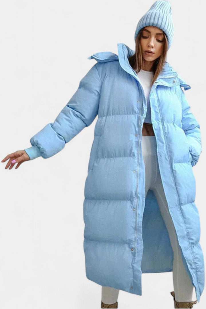 Olivia | Longline Hooded Puffer Coat