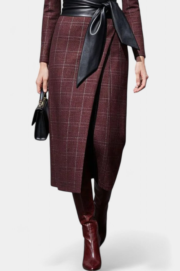 Fleur | Tailored Wrap Midi Skirt