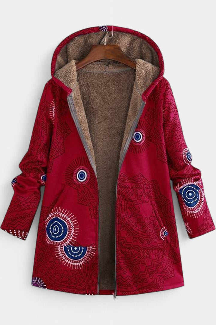 Prudence | Cosy Hooded Patchwork Coat