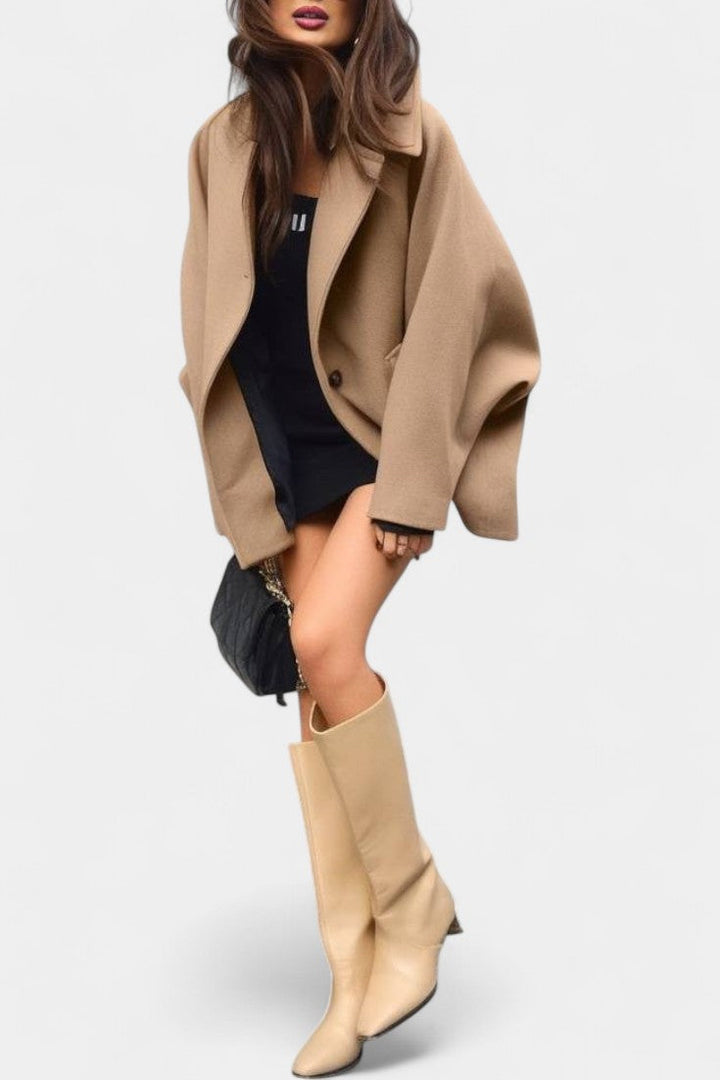 Verena | Draped Batwing Coat