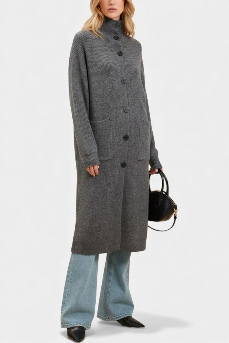 Amelie | Longline Turtleneck Coat