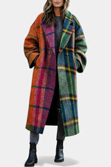 Rosalyn | Notched Collar Checked Coat