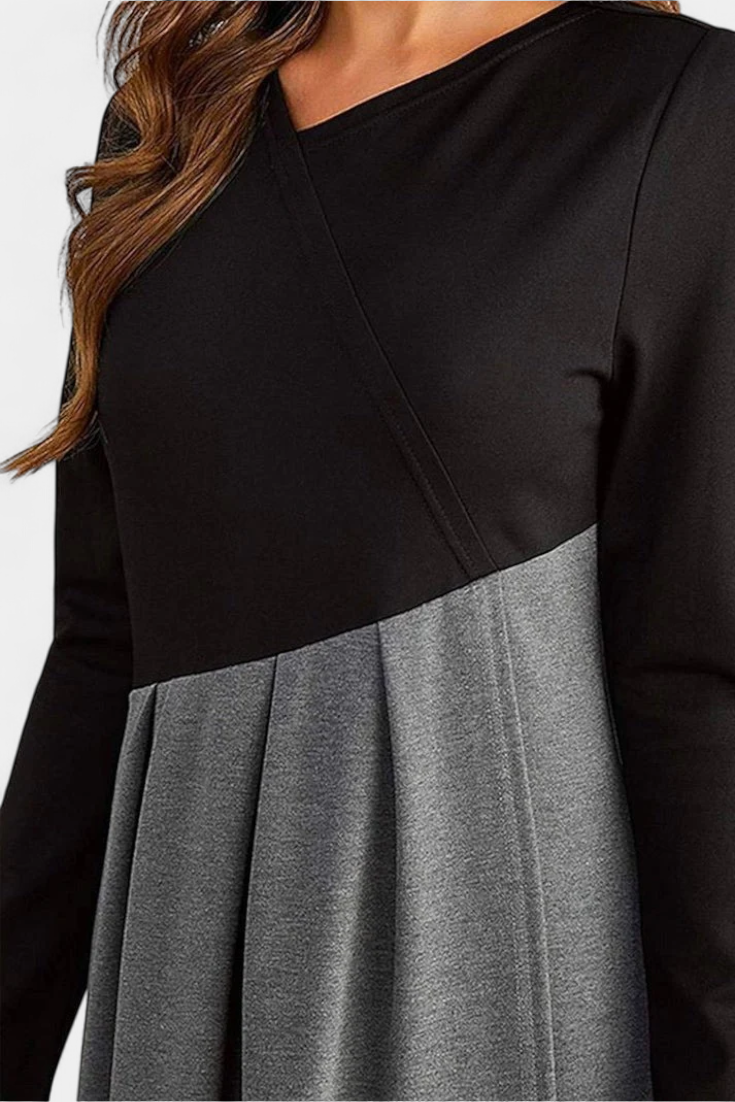 Gwyneth | Panelled Pleated Maxi Dress