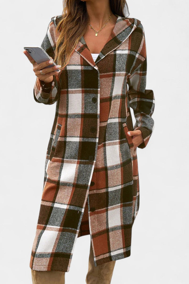 Odile | Hooded Check Jacket