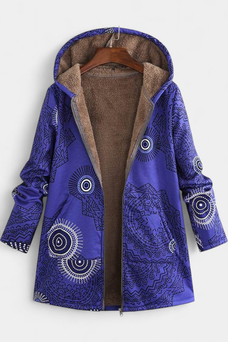 Prudence | Cosy Hooded Patchwork Coat