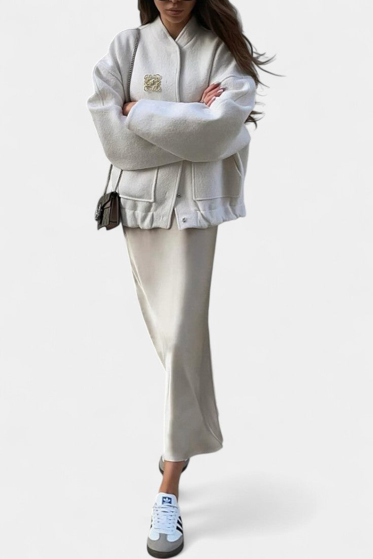 Rosina | Cosy Textured Bomber Jacket