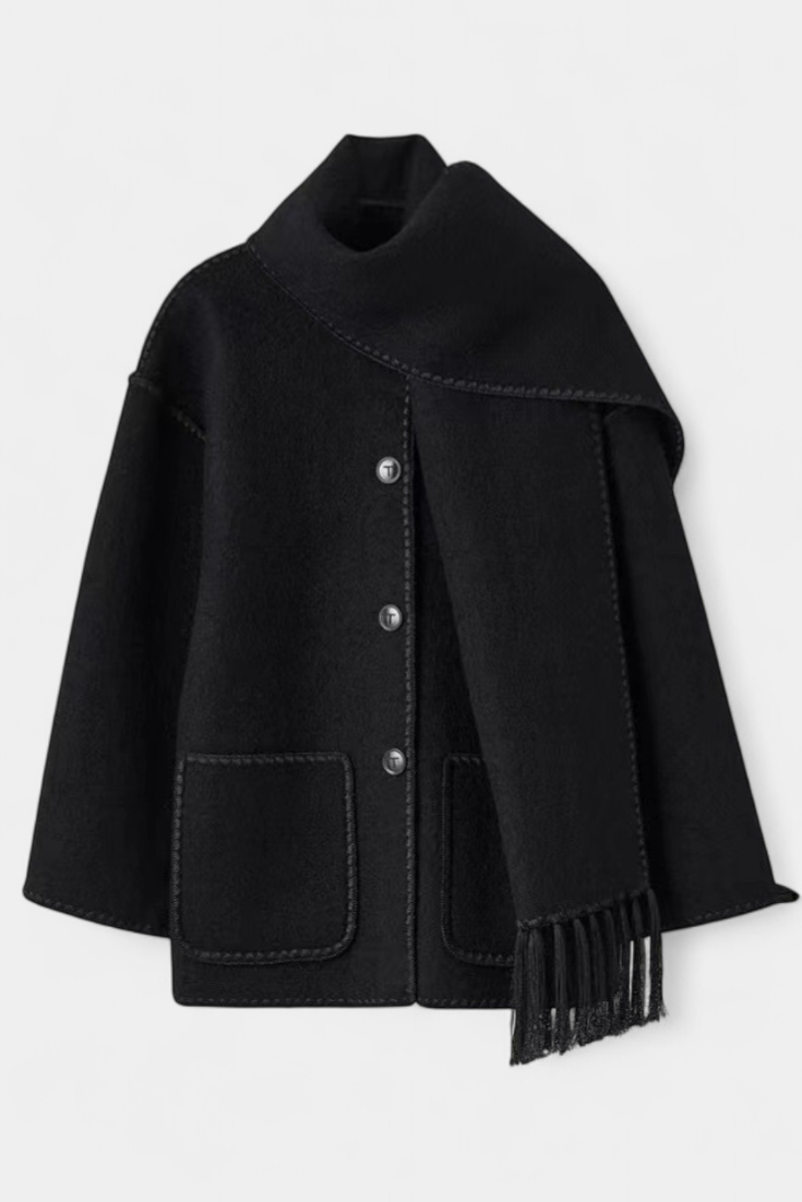 Aurelie | Scarf-Collar Wrap Coat
