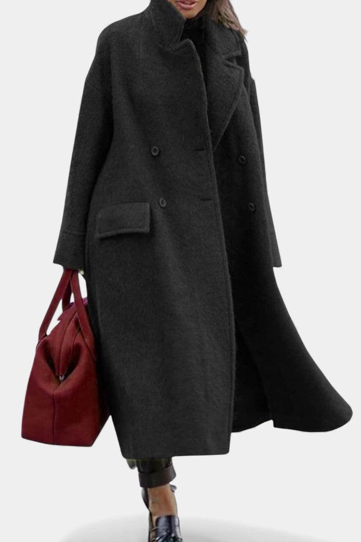 Tamsin | Oversized Double-Breasted Long Coat
